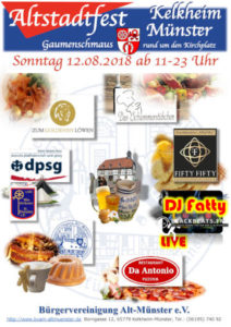 Flyer: Altstadtfest 2018 (klein) ⁜ BVAM ⁜ Bürgervereinigung Alt-Münster e.V.