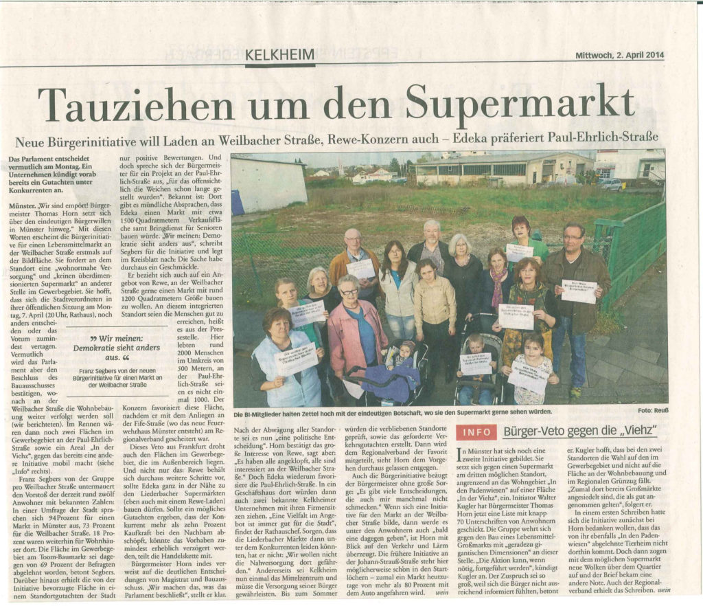 Presse: 02.04.2014 · Bürgervereinigung Alt-Münster e.V.