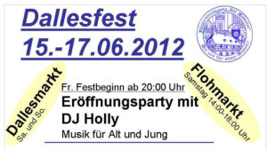 Poster: Dallesfest 2012 (16:9) ⁜ BVAM ⁜ Bürgervereinigung Alt-Münster e.V.