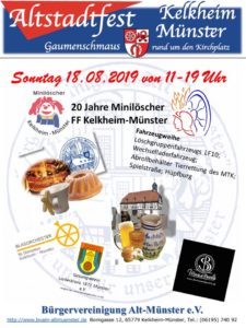 Poster: Altstadtfest 2019 ⁜ BVAM ⁜ Bürgervereinigung Alt-Münster e.V.